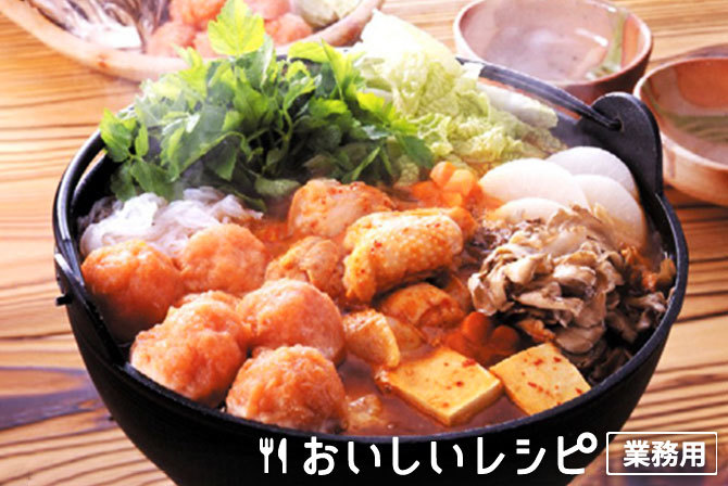 /鮭団子のキムチ鍋