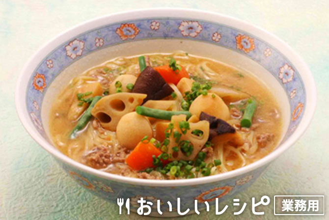 /豚肉と根菜の和風味噌ラーメン