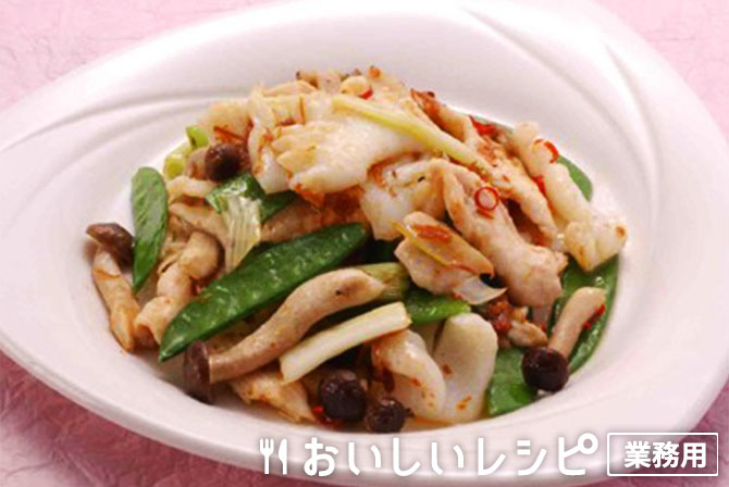 /いかと鶏肉のXO醤炒め
