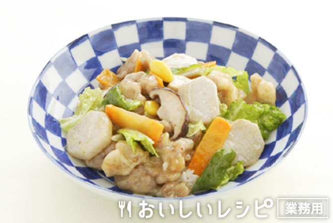 鶏肉と秋里芋の中華うま煮丼