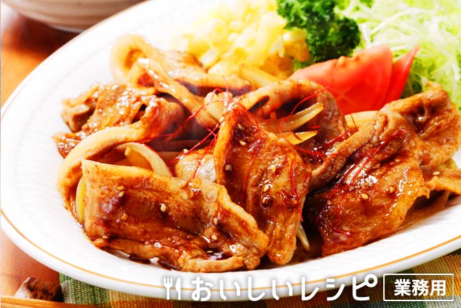 /豚肉と玉ねぎの焼肉風甘辛炒め