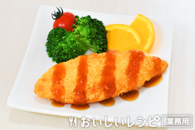 /白身魚のフライ　オレンジ風味ソース