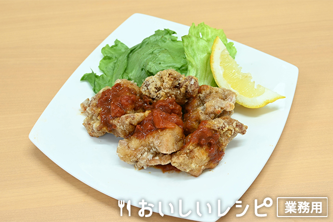 /麻辣トマトソースの唐揚げ