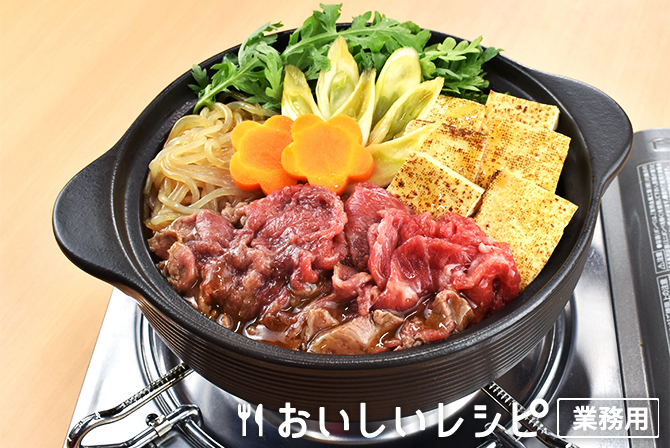 /マヌルすき焼（韓国風にんにく醤油味）