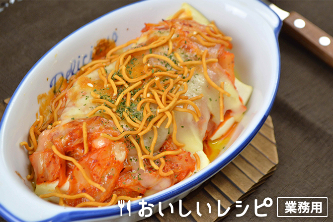 /豆腐キムチグラタン