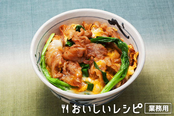 /豚の卵とじ丼
